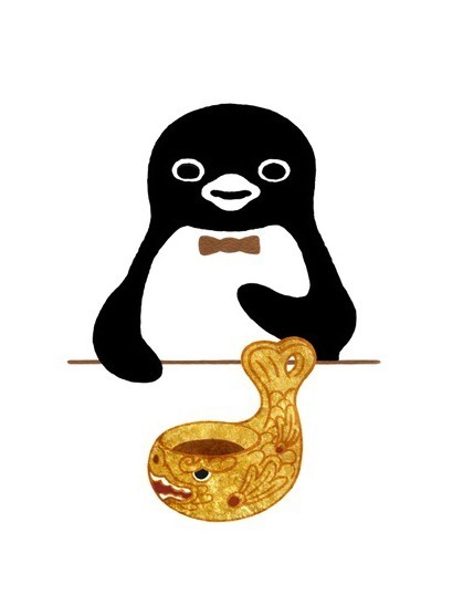 さかざきちはる 『ペンギン』額装・直筆サイン入り／限定版 23/50