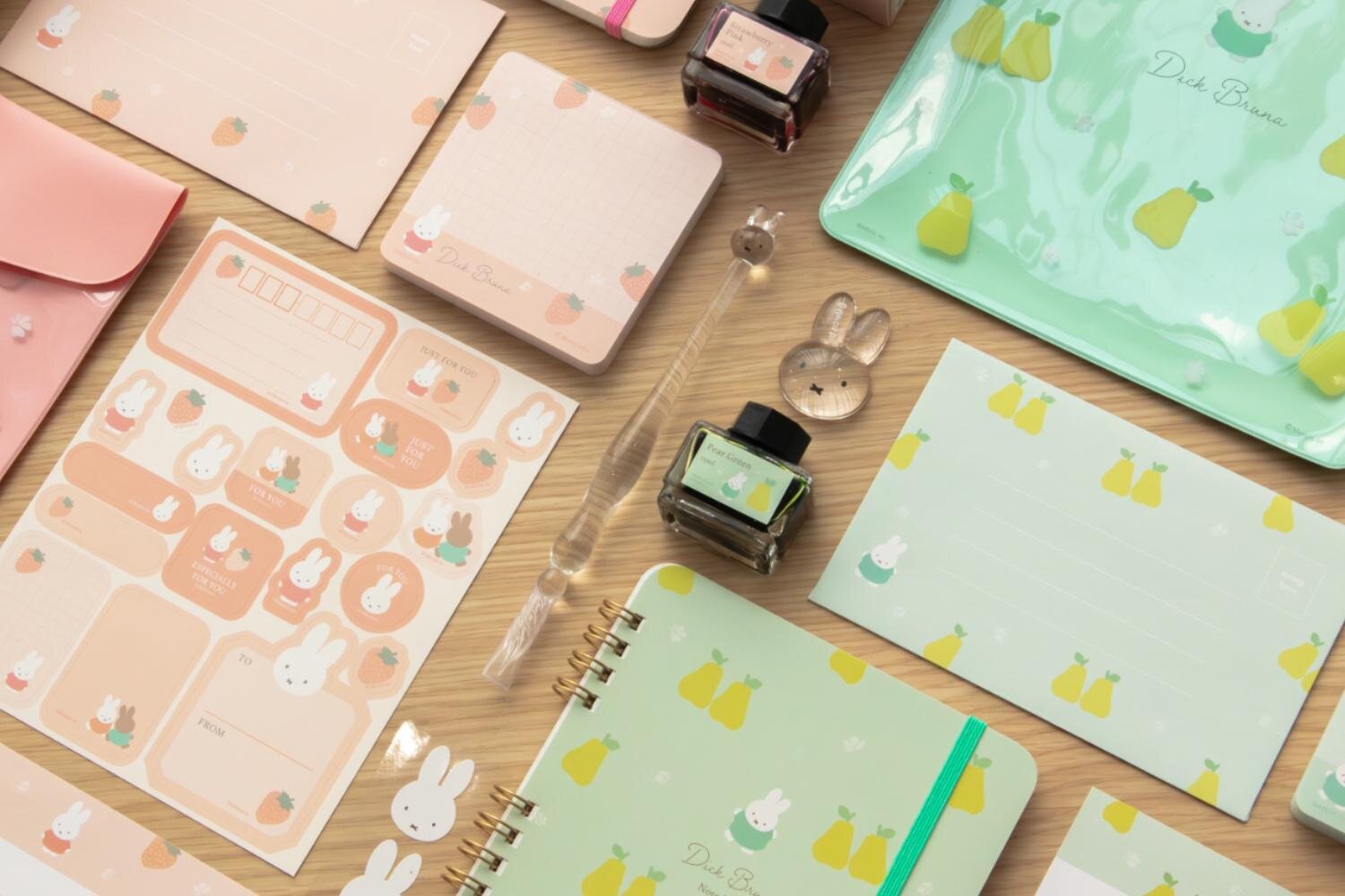 ミッフィー」郵便局限定ステーショナリー、“ミッフィー型”ガラスペン