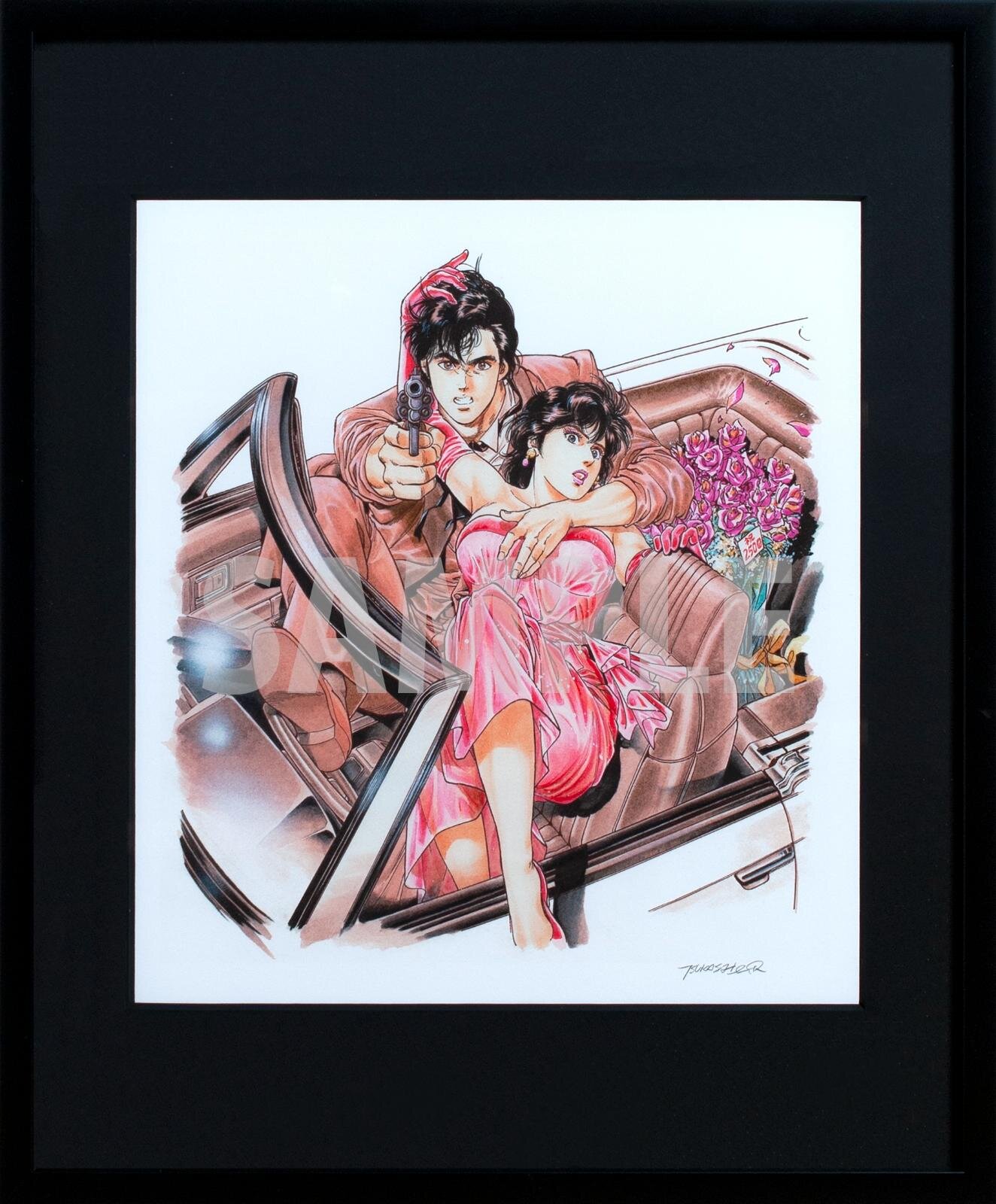 シティーハンター大原画展 複製原画 ガラス越しのキス 3Pセット