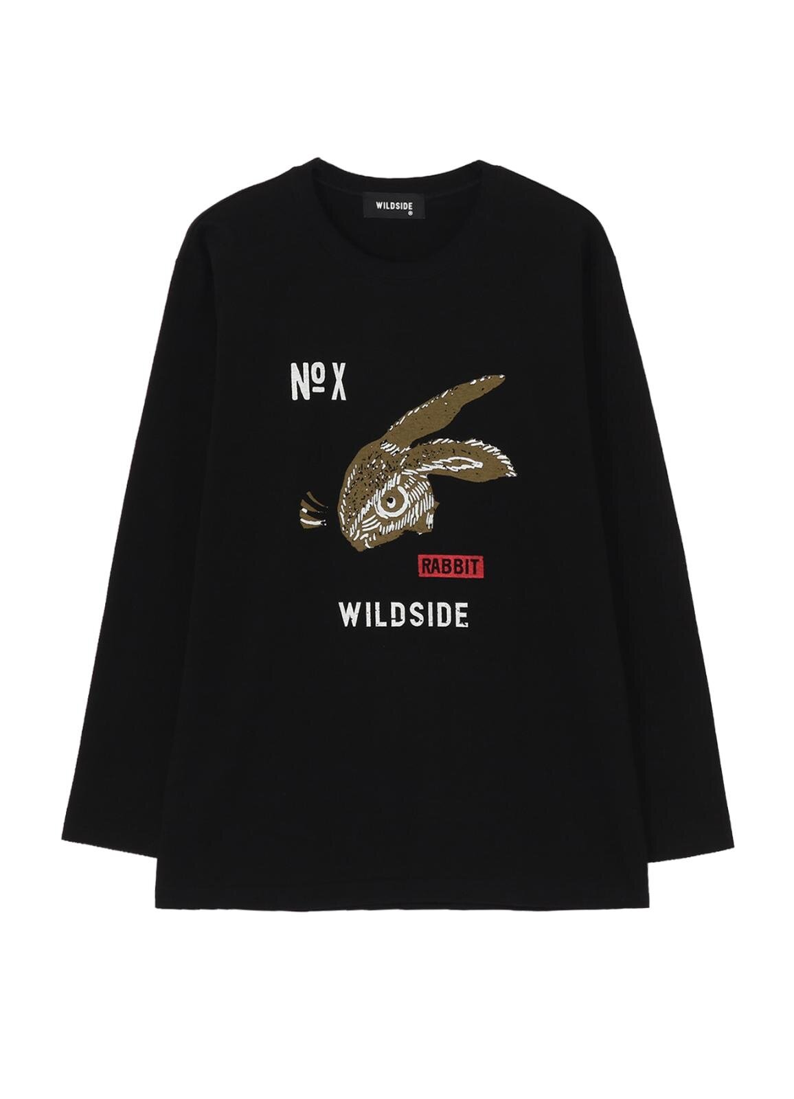 ワイルドサイド ヨウジヤマモト“狼＆兎”モチーフ長袖Tシャツ