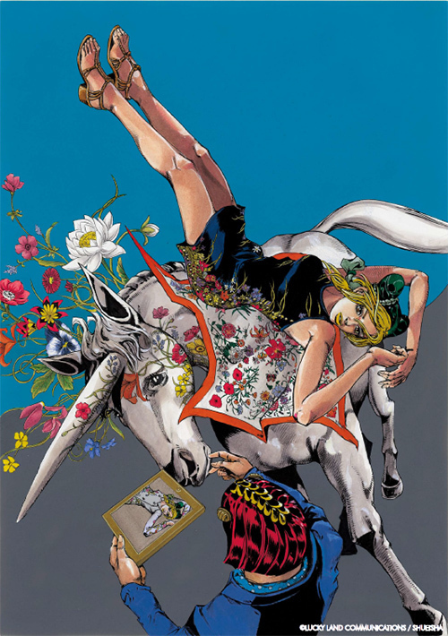 18日迄荒木飛呂彦 ジョジョ展複製原画 徐倫＆ブチャラティ ジョジョの