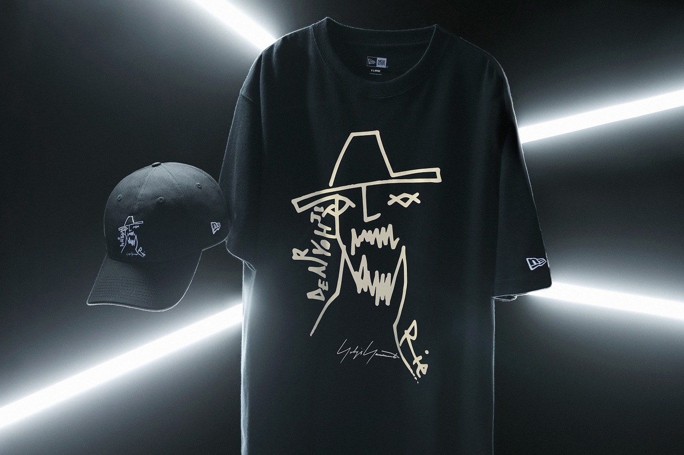 ヨウジヤマモト×ニューエラ、宮沢りえの復刻アートワークを配した