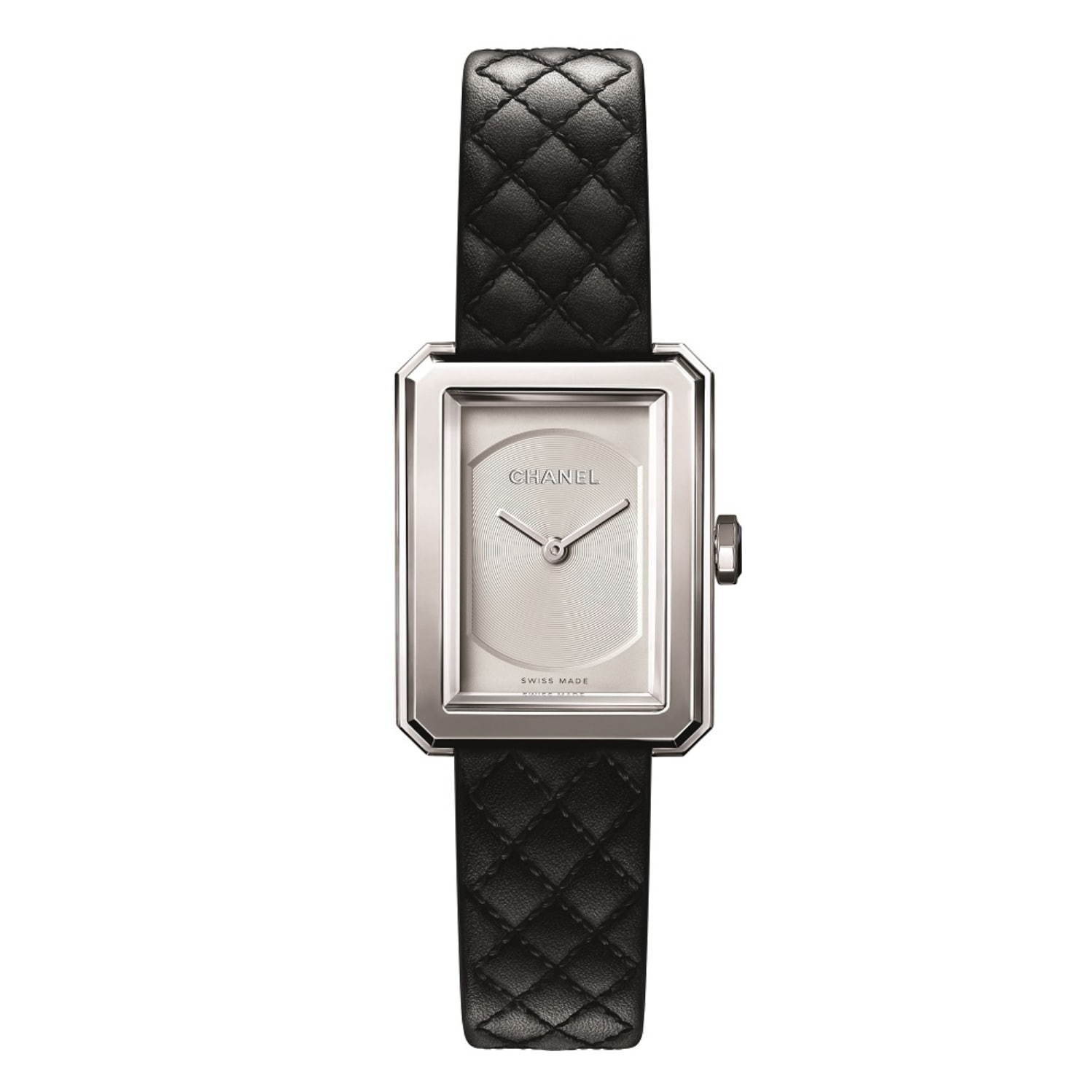 シャネルの腕時計「ボーイフレンド」に新作、付替え可能なキルティング
