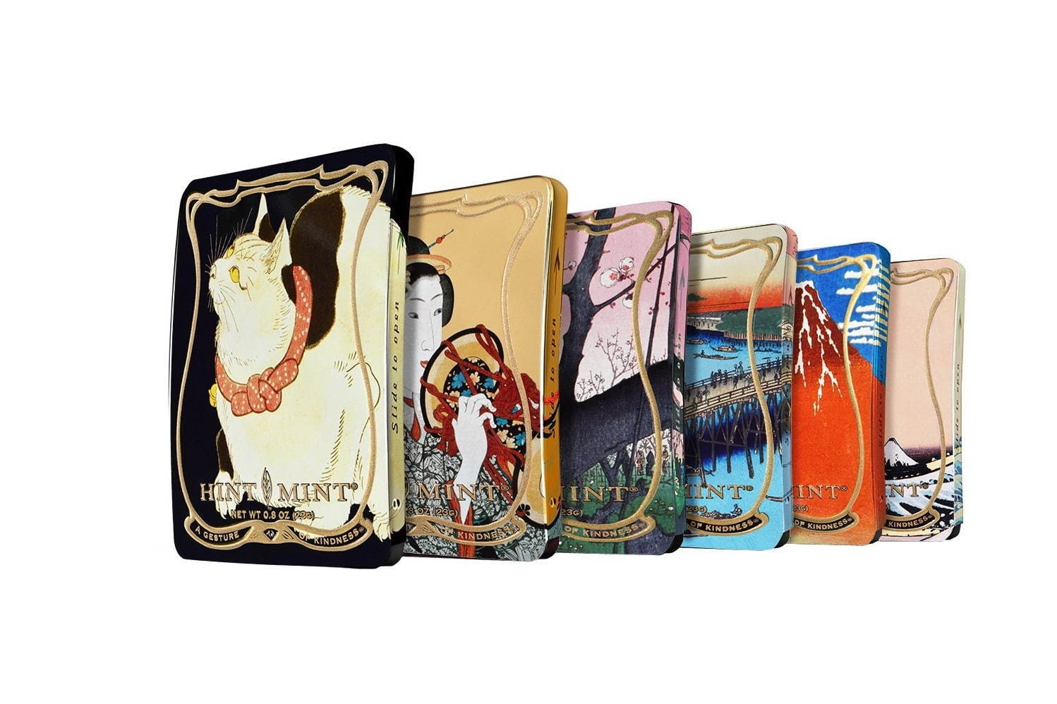 浮世絵デザインのミントタブレット「ヒントミント」葛飾北斎・歌川広重