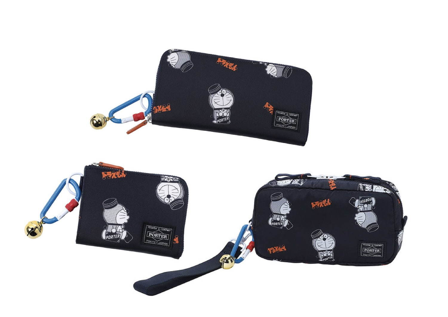 写真7/17｜ポーター×「ドラえもん」コラボバッグ、“鈴”カラビナ付き