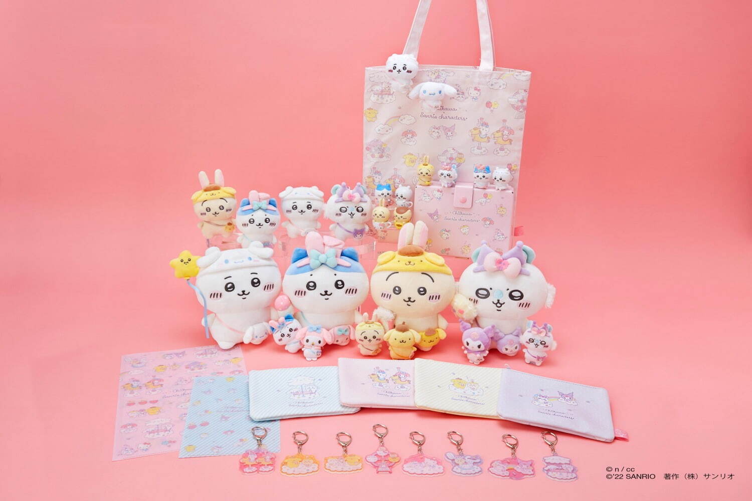 ちいかわ×サンリオ マスコット ちいかわ シナモン ハチワレ ポチャッコ