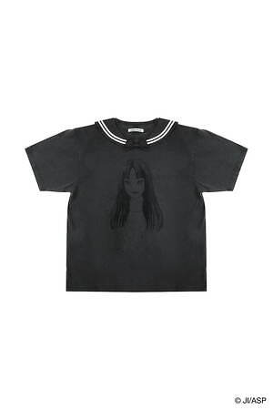 ミキオサカベ 伊藤潤二 富江 ウォッシュド プリント Tシャツ