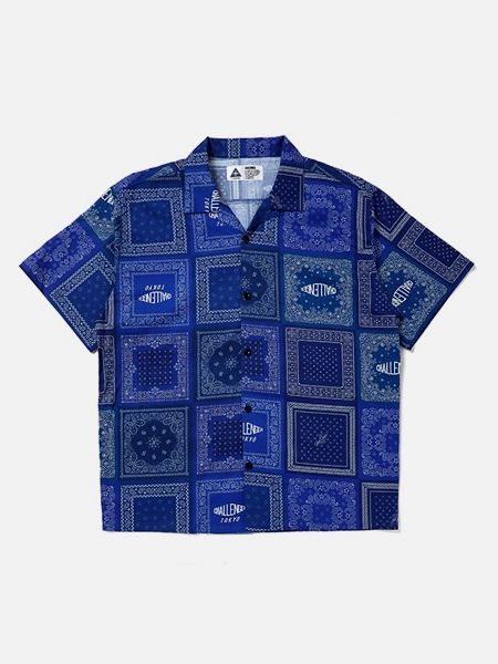 CHALLENGER / S/S BANDANA SHIRT -Navy-