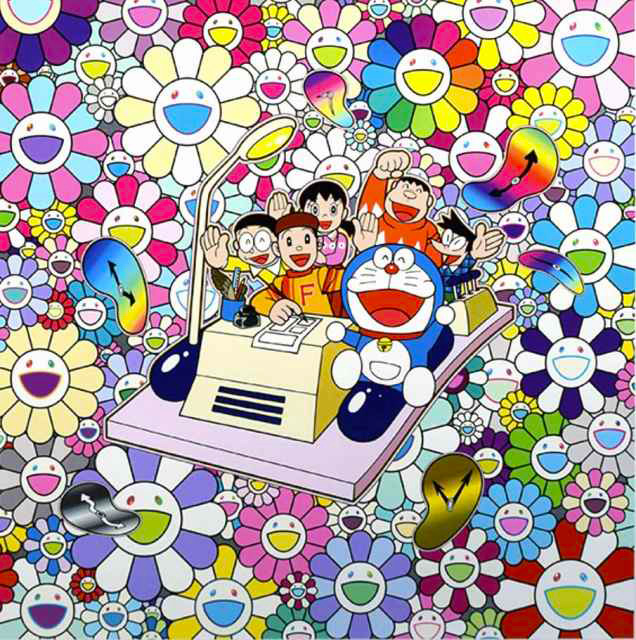 村上隆 ドラえもん タイムマシンでレッツゴー カイカイキキ ポスター