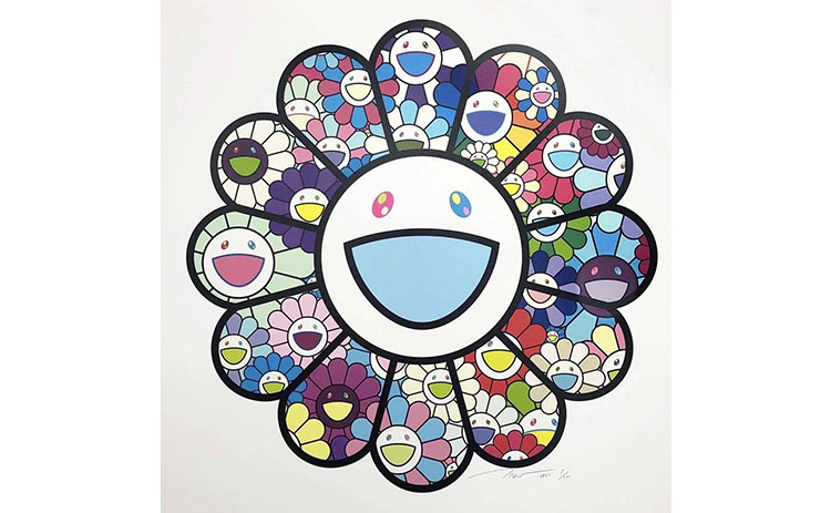 マルチカラースーパーフラットフラワーズ』村上隆 | 絵画・アート販売