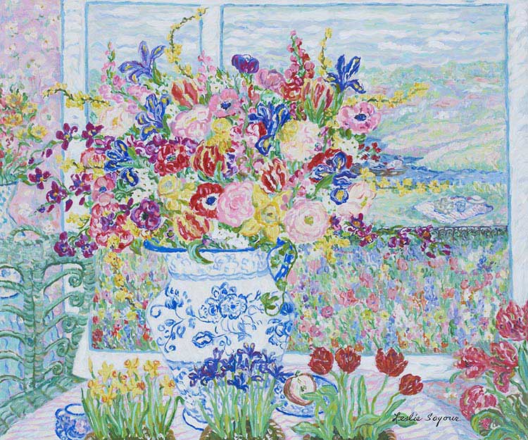 レスリー・セイヤー「グリーンウイッカーズチェア」シルクスクリーン