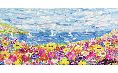 レスリーセイヤー シルクスクリーン インザガーデン インザガーデン