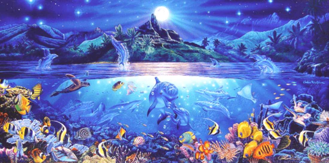 最終値下げ‼️*980 クリスチャンラッセン 絵画 額縁入 壁掛け