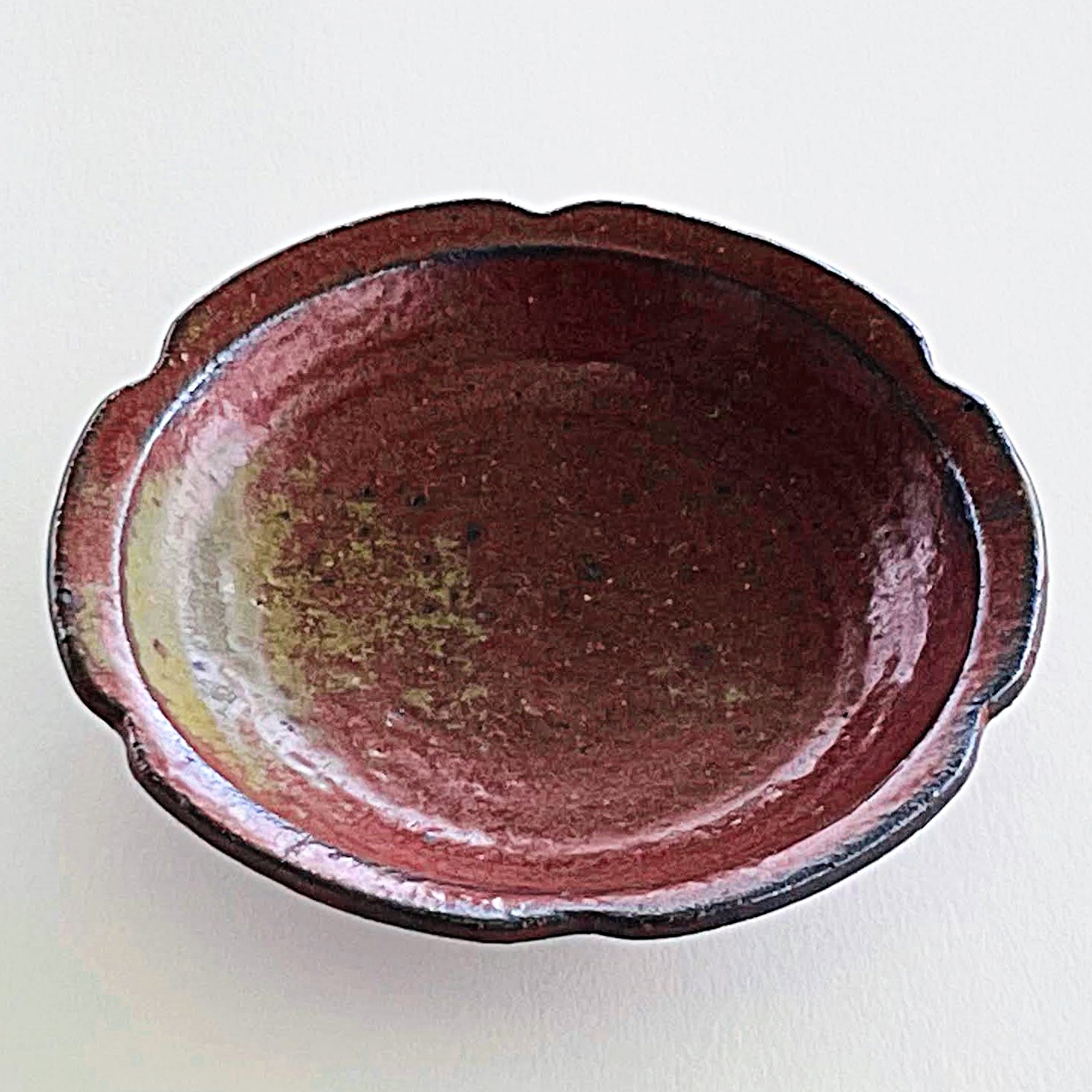 骨董 アンティーク 金襴手 輪花縁 小皿 稲穂文様 5枚 骨董