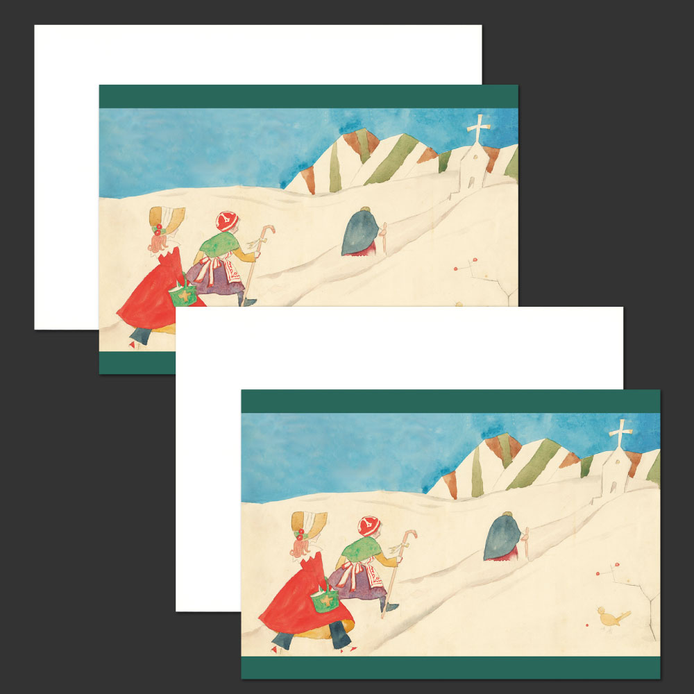 クリスマスカード 竹久夢二④ 2枚セット ｜ 婦人之友社 さあ、生活を