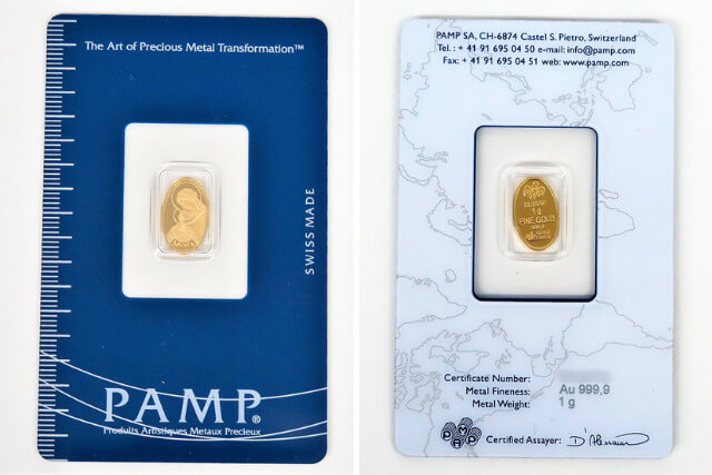 24K/18K スイス・パンプ社 マリア 純金 24金 純金 PAMP 999.9純金