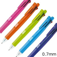 ゼブラクリップ‐オンマルチF 4色ボールペン+シャープ 0.7mm は販促品
