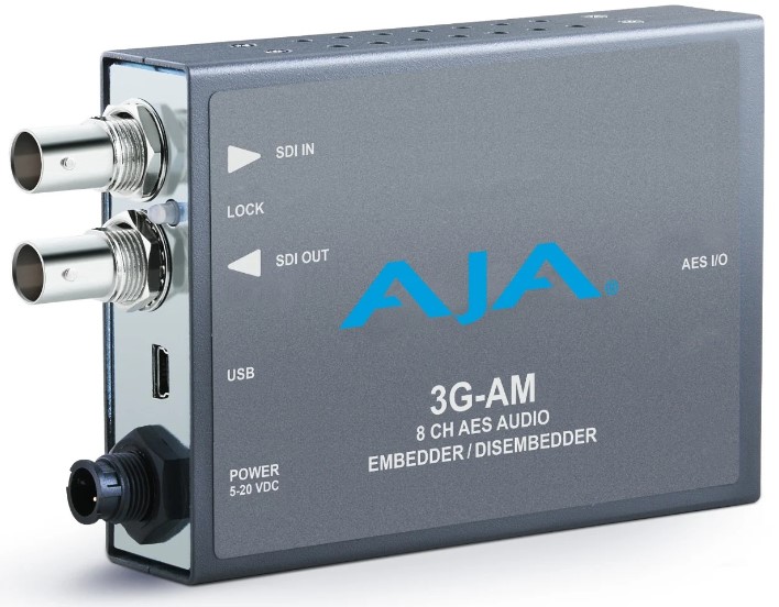AJA 3G-AM-XLR 3G-SDI 8-Channel AES Embedder/Disembedder with XLR