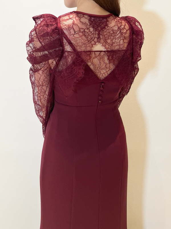 Fubail / レースボレロデコルテオープンワンピース