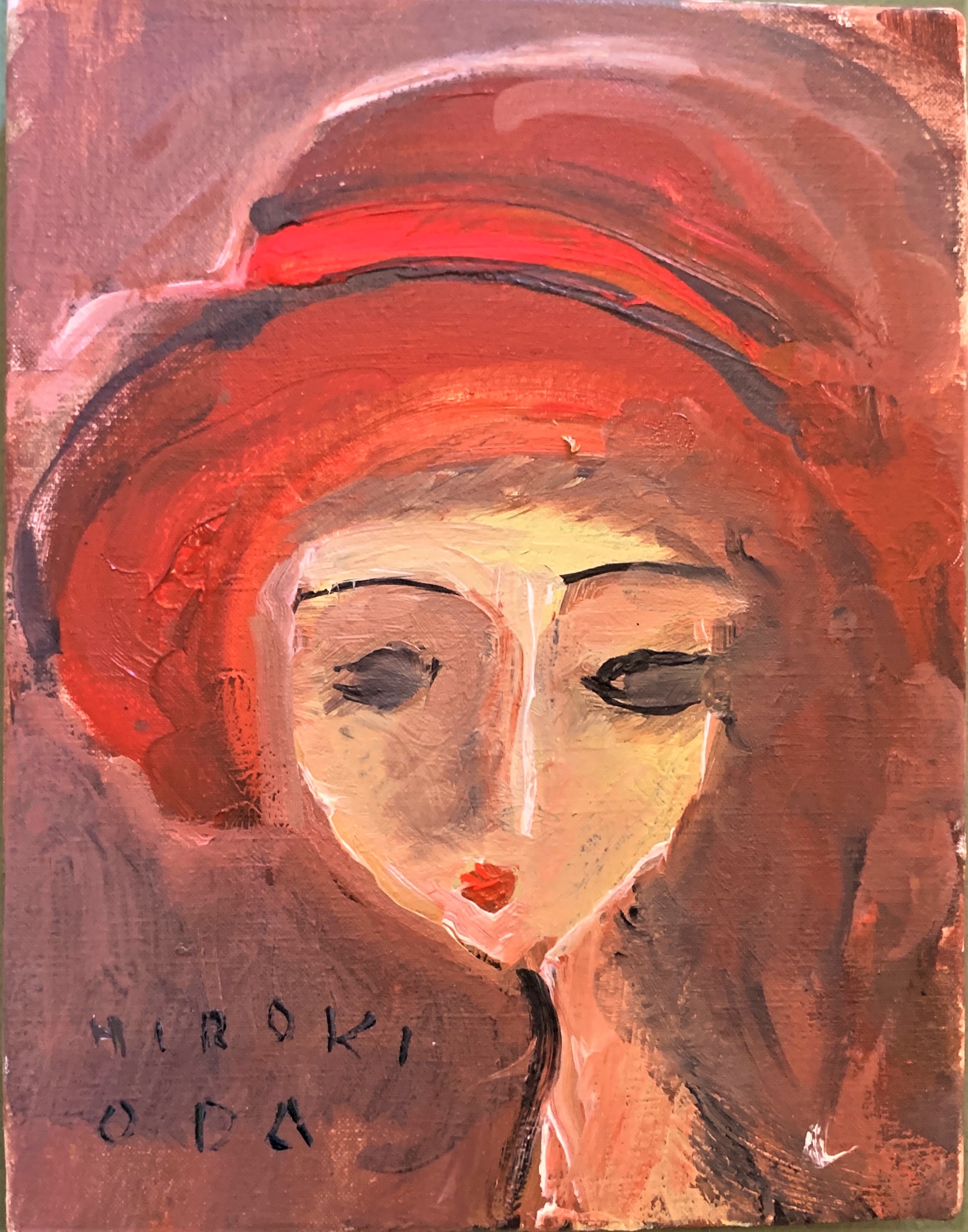 織田 廣喜 氏の「少女」F0号日本芸術院会員 人気画家98歳没従四位