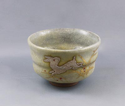 さくまる 雪洞蓋置 ウサギ茶碗 大徳寺短冊 立雛短冊 茶箱用