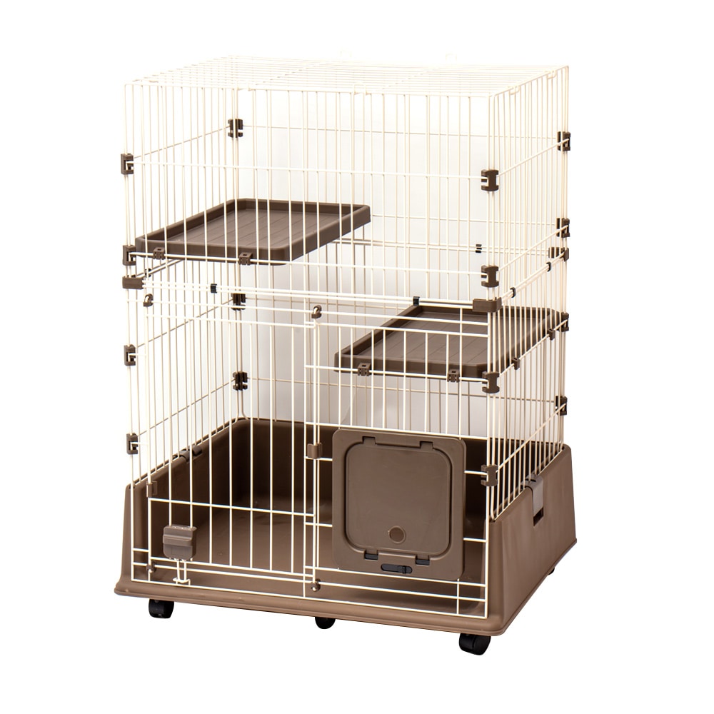 LIFELEX 出入り簡単ドア付き キャットケージ: ペット|ホームセンター