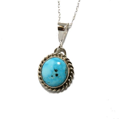 navajo インディアンジュエリーターコイズペンダントトップナバホ