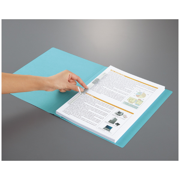 フラットファイル NEOS 厚とじA4縦 25mmとじ ターコイズブルー