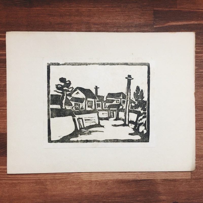畦地梅太郎 木版画：静かなる通 ｜ 版画の家発刊「新らしい藝術 版画