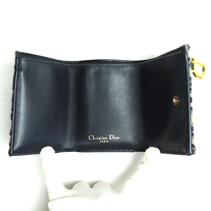 Dior サドル ミニウォレット 三つ折り財布 オブリーク トロッター