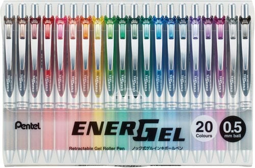ぺんてる 限定 エナージェル 20色セットの通販｜カウネット