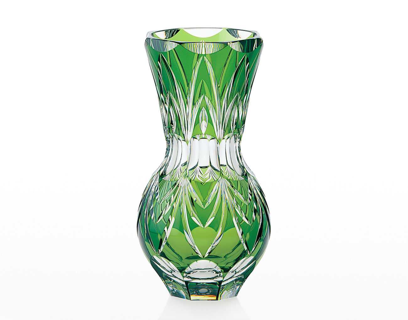 カガミクリスタル 色被せ 黄色 花瓶×1 各務クリスタル 重さ約2.2kg