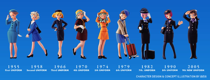 ANA ユニフォームコレクション フィギュア12体セット 海洋堂 ANA