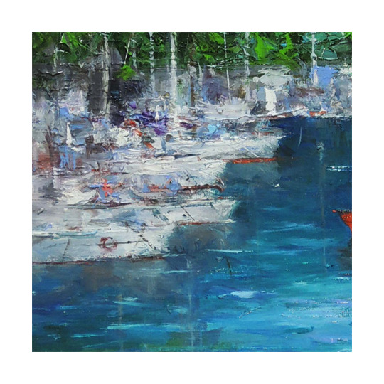 肉筆油彩画 【現代風景画】 直筆サインあり 斉藤 要 「 パリ 」 油絵