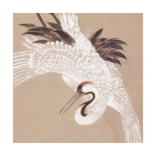 伊藤若沖 掛け軸 白鶴図 茶道具 茶掛け 茶軸 美術品 工芸品 伊藤若冲