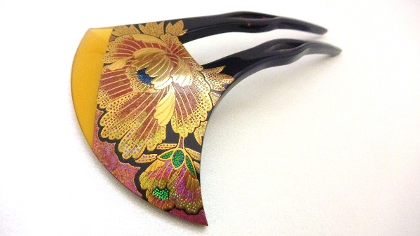 江戸中期 300年前 アンティーク 時代物 簪 笄 かんざし 金蒔絵 螺鈿 希少