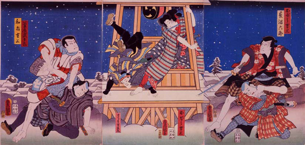 浮世絵 豊国 歌舞伎役者絵3枚組 浮世絵 豊国 歌舞伎役者絵3枚組