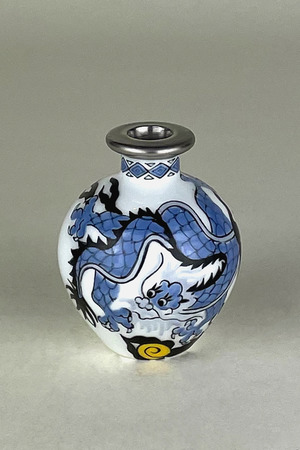 人間国宝 金城次郎 カラカラ 魚の絵柄 陶器製 工芸品 やむちん 山田真萬