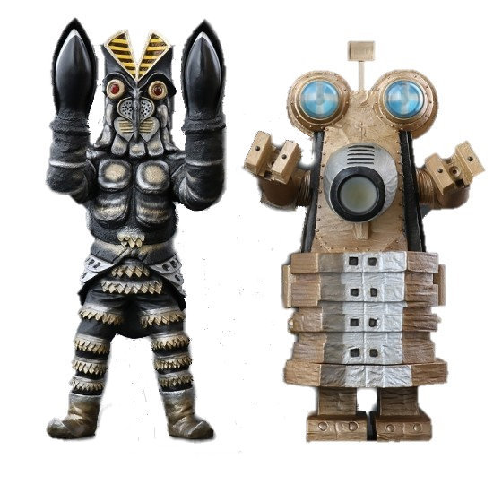 バルタン星人Jr.＆ビルガモ（やまなや怪獣郷）ソフビフィギュア2体
