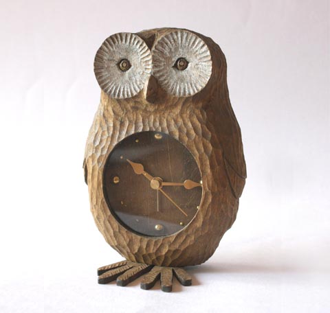 kiyata 梟 フクロウ ふくろう 置き時計 梟時計 フクロウ時計 ふくろう