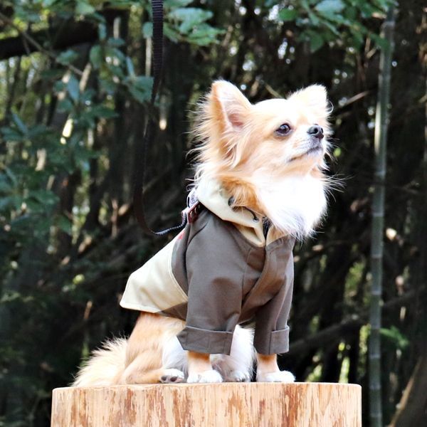 マウンテンパーカー（ベージュ×カーキ） ※防水・防風機能あり アウター