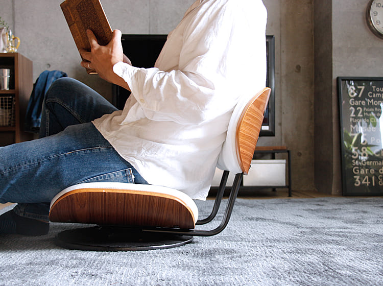 360度回転式ローラウンドチェアー KNOX（ノックス）ホワイトカラー