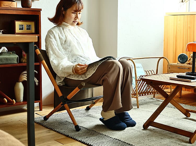 ハングアウト ポール ローテーブル 90x45cm 収納ケース付 POL-T90