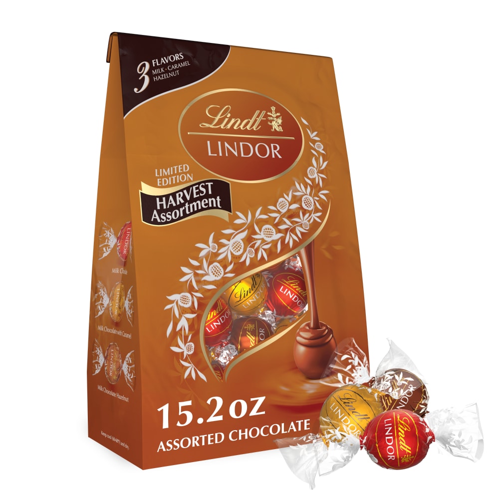 Lindt LINDOR Fall Harvest Assortment Milk Chocolate Candy Truffles