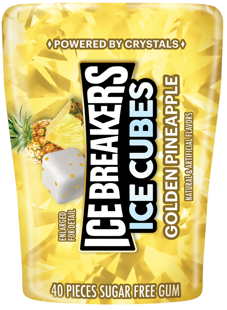 Ice Breakers Ice Cubed Gum - Golden Pineapple, 40 ct - Kroger