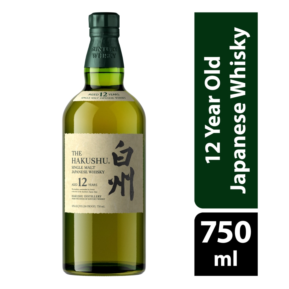 Hakushu 12 Year Old Single Malt Japanese Whisky, 750 ml - Jay C