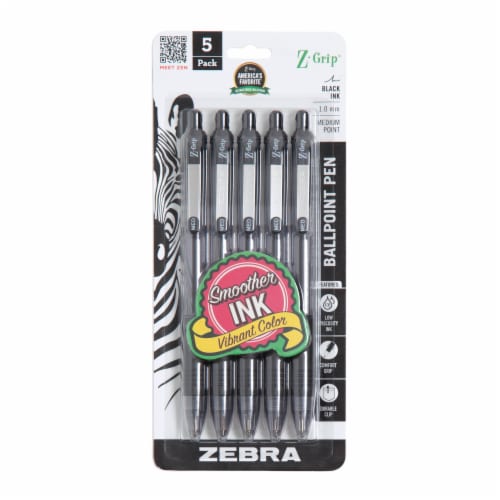 Z-Grip Retractable Ballpoint Pen, Medium Point, 1.0mm, Black Ink