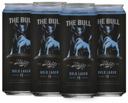 Schlitz The Bull Bold Lager Malt Liquor, 6 ct /16 oz - Metro Market