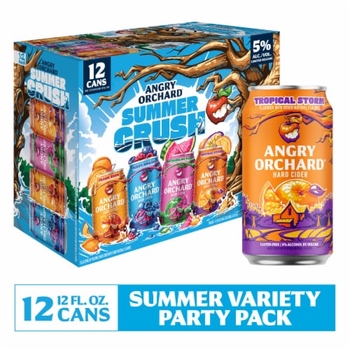 Angry Orchard Hard Cider Knotty Bunch Variety Beer, 12 cans / 12