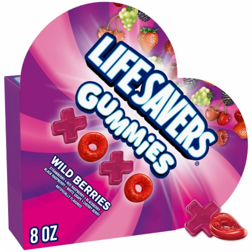 Life Savers Wild Berries Gummies Valentines Day Candy Heart Box, 8